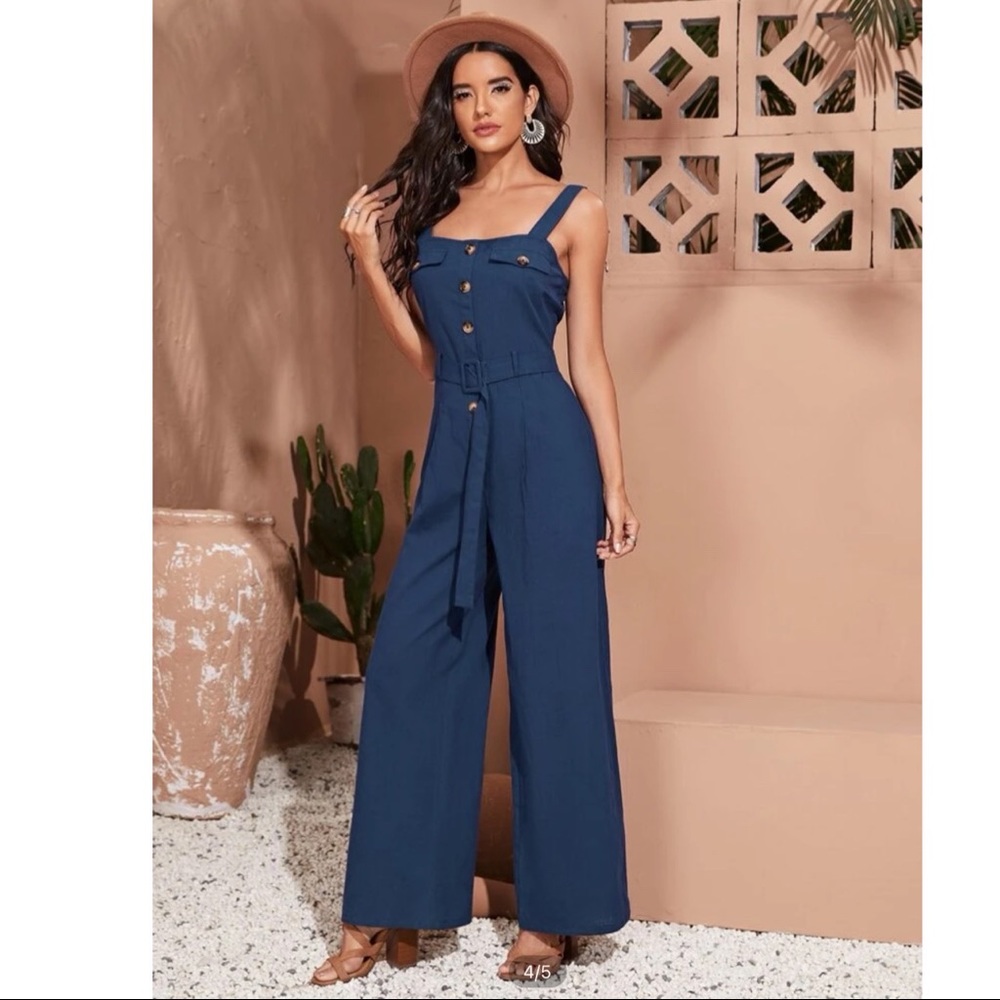 Gorgeous Belted Palazzo Jumpsuit
